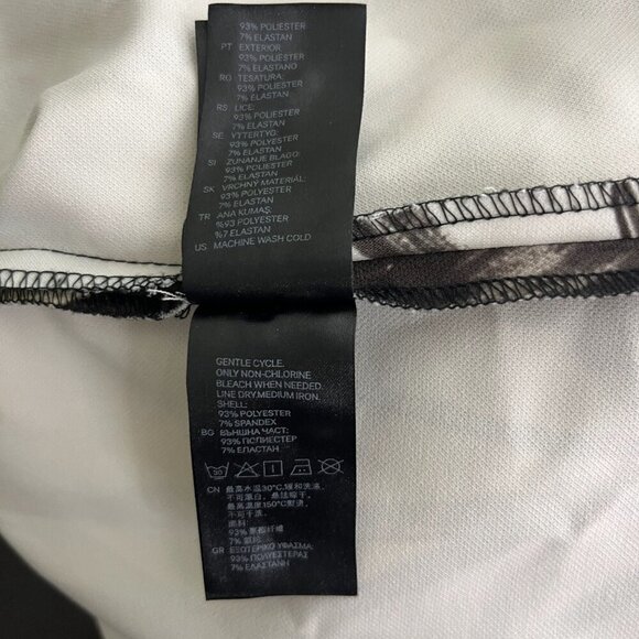 2/$30 H&M Hawaiian Tropical Print Pleated Sheath Dress Cream Black 4 #8797 - Picture 10 of 12